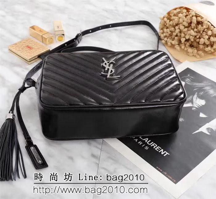YSL聖羅蘭 冠軍產品 最新v格油蠟皮 鏈條斜挎包 57700 YAS1094